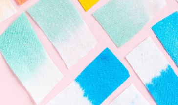 Dyed fabric swatches
